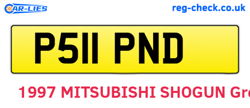 P511PND are the vehicle registration plates.