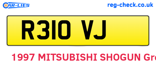 R31OVJ are the vehicle registration plates.