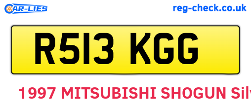 R513KGG are the vehicle registration plates.