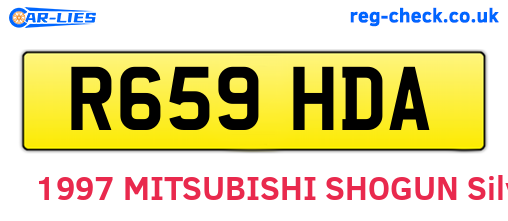 R659HDA are the vehicle registration plates.