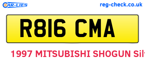 R816CMA are the vehicle registration plates.