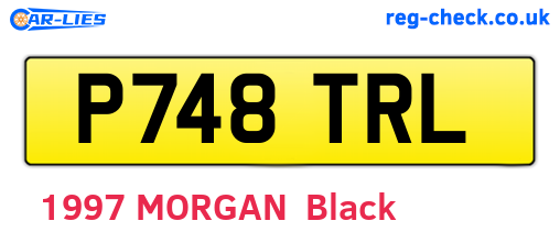 P748TRL are the vehicle registration plates.