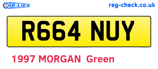 R664NUY are the vehicle registration plates.