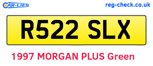 R522SLX are the vehicle registration plates.