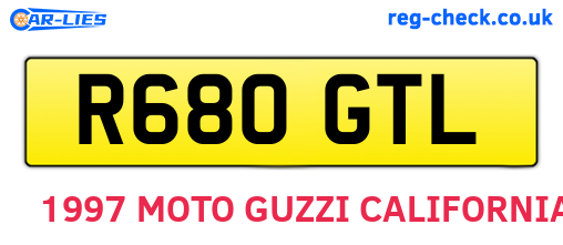 R680GTL are the vehicle registration plates.