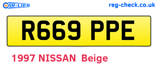 R669PPE are the vehicle registration plates.
