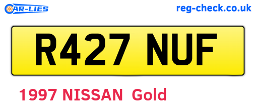 R427NUF are the vehicle registration plates.