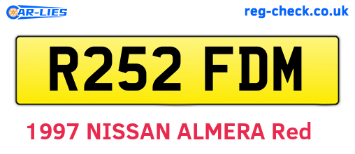 R252FDM are the vehicle registration plates.