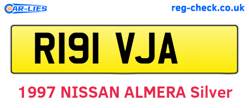 R191VJA are the vehicle registration plates.