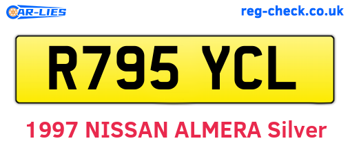 R795YCL are the vehicle registration plates.