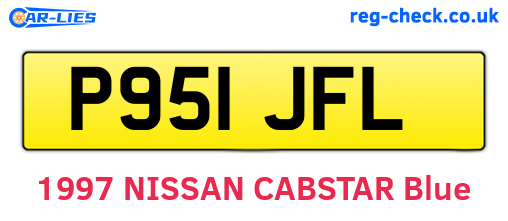 P951JFL are the vehicle registration plates.