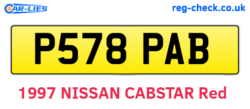 P578PAB are the vehicle registration plates.