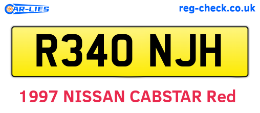 R340NJH are the vehicle registration plates.