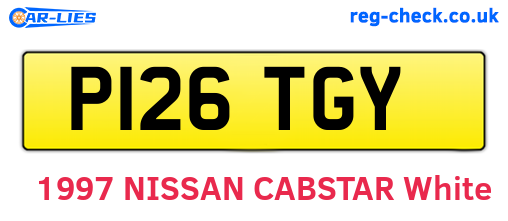 P126TGY are the vehicle registration plates.