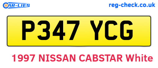 P347YCG are the vehicle registration plates.