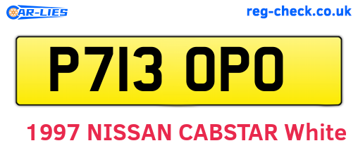 P713OPO are the vehicle registration plates.