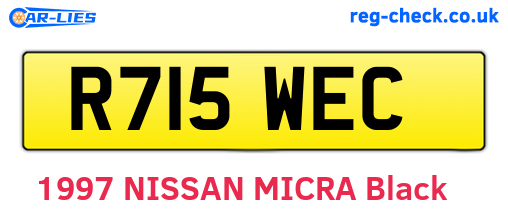 R715WEC are the vehicle registration plates.