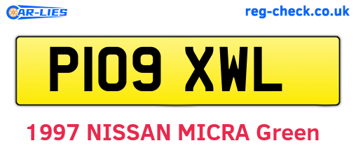 P109XWL are the vehicle registration plates.