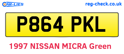 P864PKL are the vehicle registration plates.
