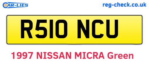 R510NCU are the vehicle registration plates.