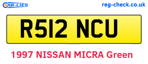 R512NCU are the vehicle registration plates.