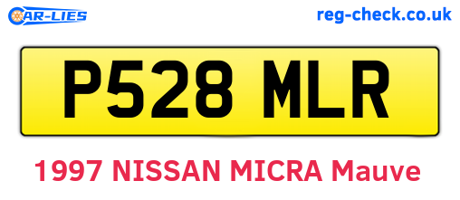 P528MLR are the vehicle registration plates.
