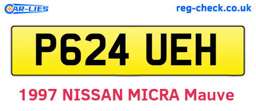 P624UEH are the vehicle registration plates.