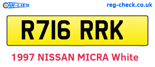 R716RRK are the vehicle registration plates.