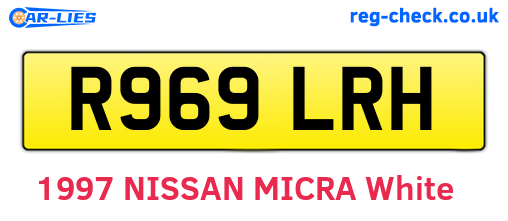 R969LRH are the vehicle registration plates.
