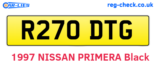 R270DTG are the vehicle registration plates.