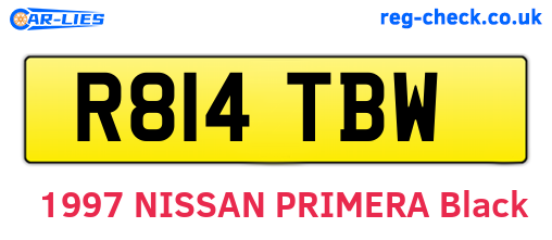 R814TBW are the vehicle registration plates.
