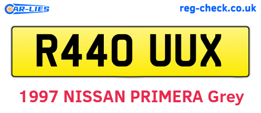 R440UUX are the vehicle registration plates.