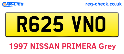 R625VNO are the vehicle registration plates.