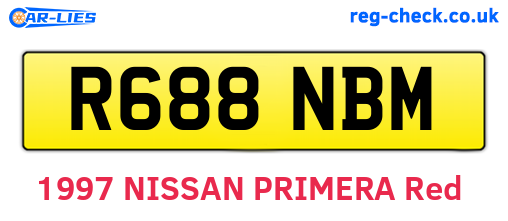 R688NBM are the vehicle registration plates.