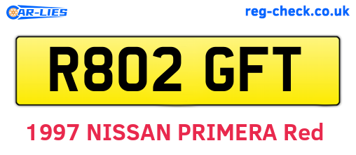 R802GFT are the vehicle registration plates.