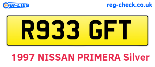 R933GFT are the vehicle registration plates.
