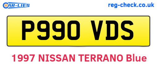 P990VDS are the vehicle registration plates.