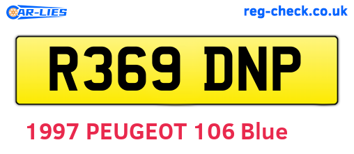 R369DNP are the vehicle registration plates.