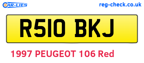R510BKJ are the vehicle registration plates.