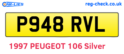 P948RVL are the vehicle registration plates.