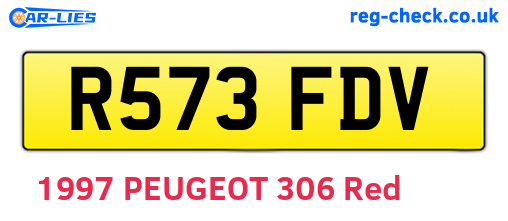 R573FDV are the vehicle registration plates.