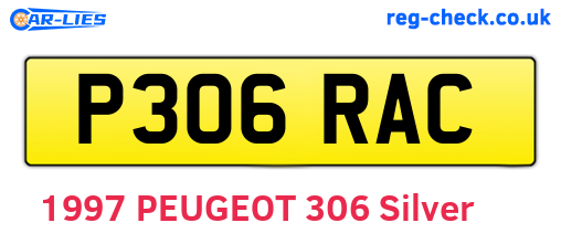 P306RAC are the vehicle registration plates.