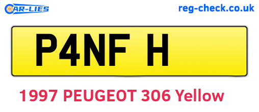 P4NFH are the vehicle registration plates.