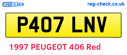 P407LNV are the vehicle registration plates.