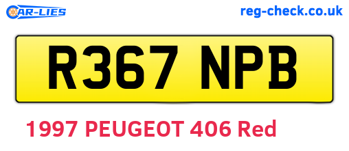 R367NPB are the vehicle registration plates.