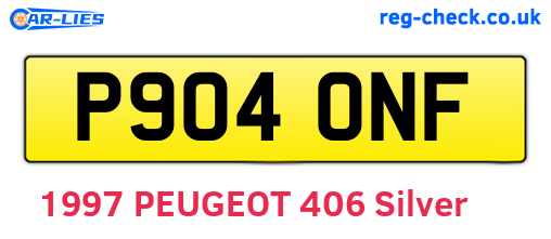 P904ONF are the vehicle registration plates.