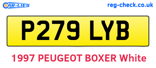 P279LYB are the vehicle registration plates.