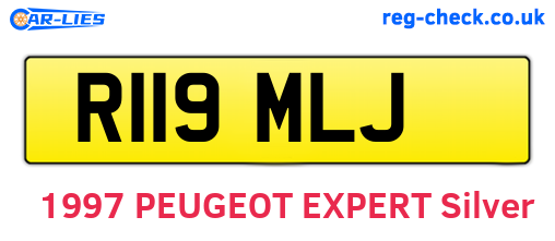 R119MLJ are the vehicle registration plates.