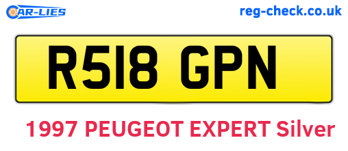 R518GPN are the vehicle registration plates.