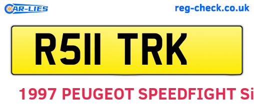 R511TRK are the vehicle registration plates.
